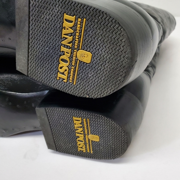 DAN POST Black Leather Mignon Corona Menโs 16 EW Western Cowboy Boots DP2110 - Picture 10 of 16